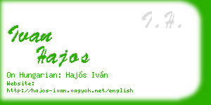 ivan hajos business card